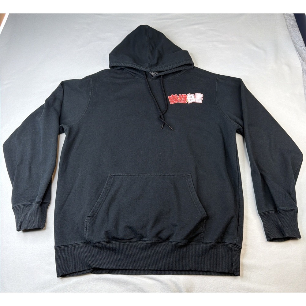 Yu Yu Hakusho Anime Hoodie Mens Large Black Graphic Pullover Funimation